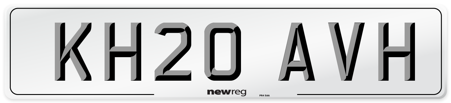 KH20 AVH Number Plate from New Reg